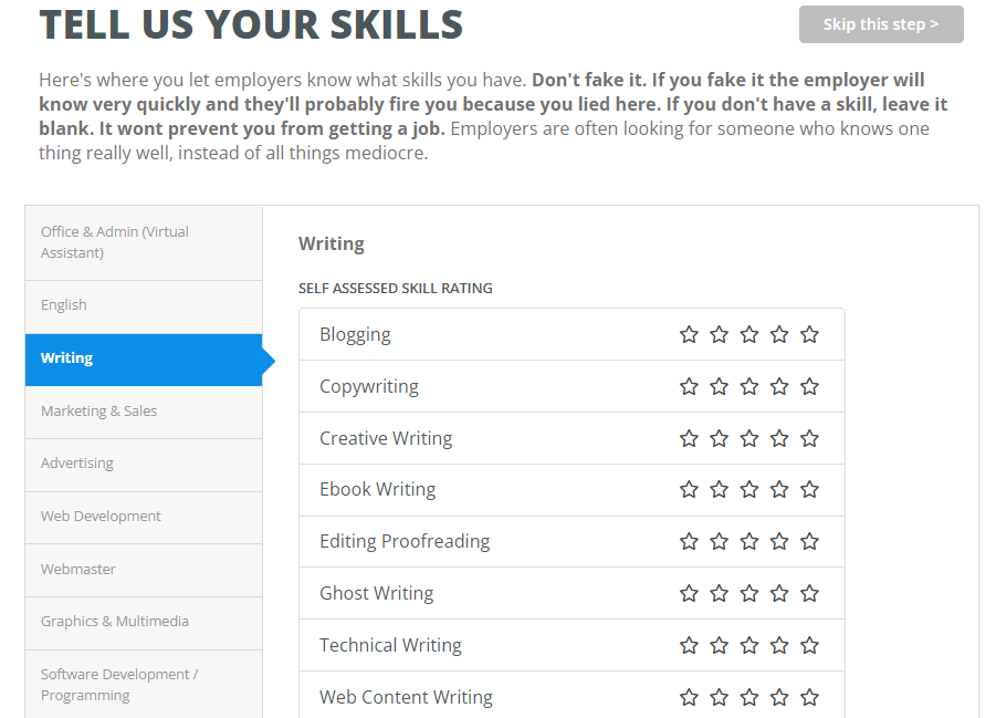 onlinejobs.ph olj profile 9 - skills2