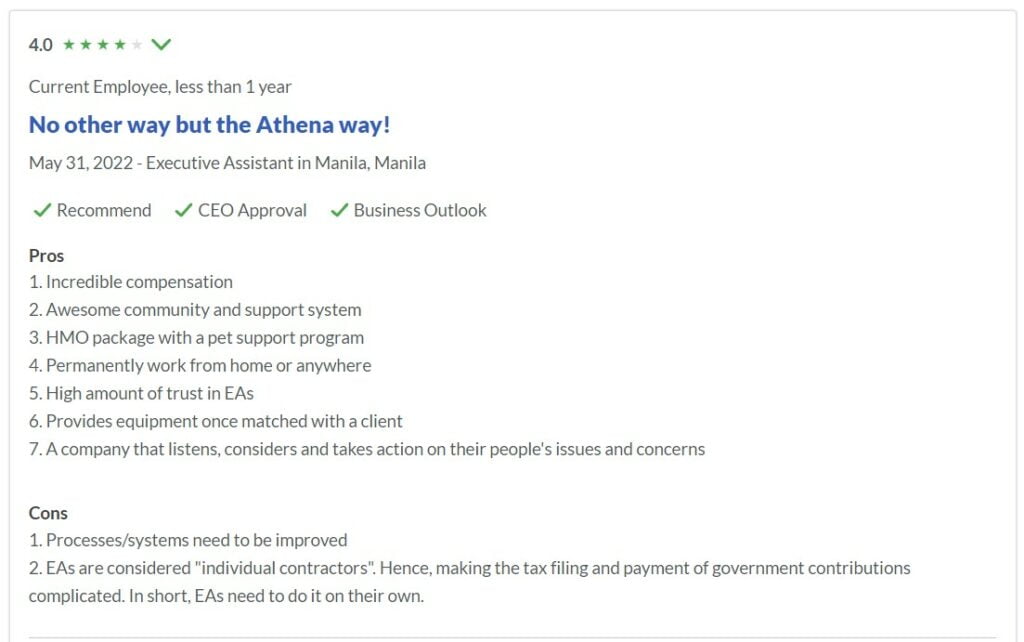 best virtual assistant companies to work for philippines 3 (athena va review)