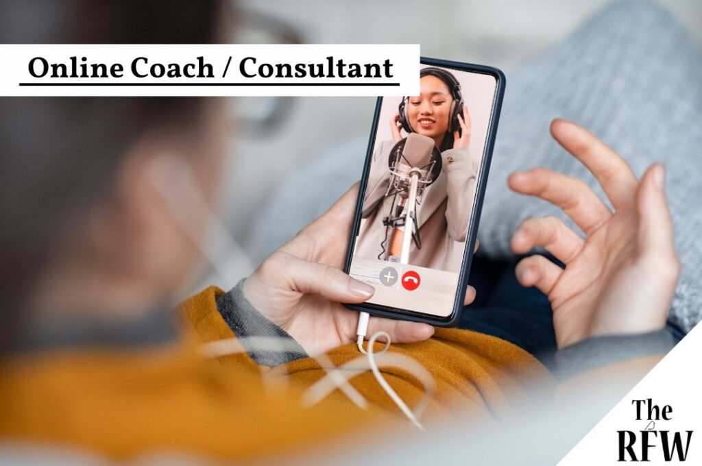 online jobs without a laptop 8 (online coach or consultant)
